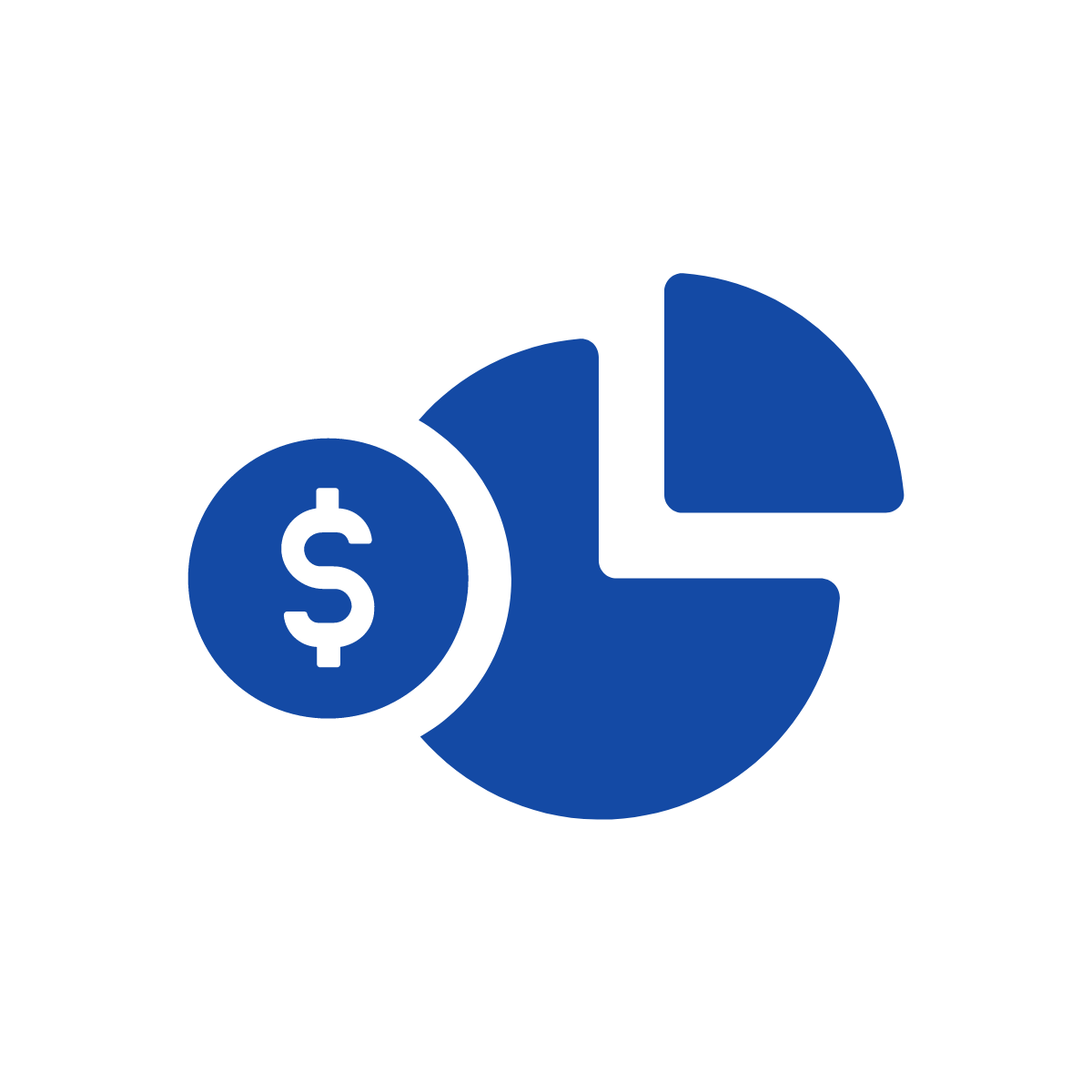 pie chart with dollar sign